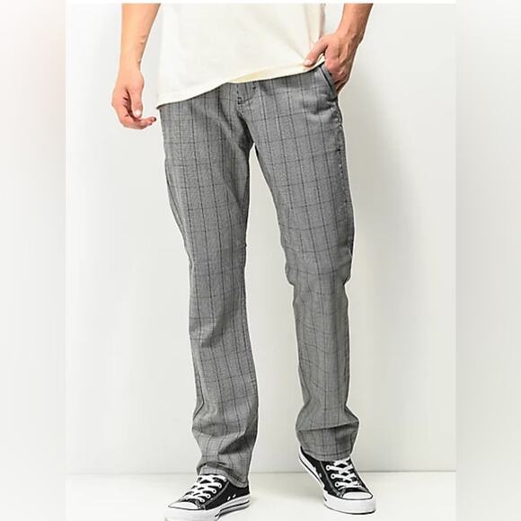 Empyre Sledgehammer Plaid Grey Chino Pants Size 32 X 32 Streetwear Punk Goth Emo - Picture 1 of 15
